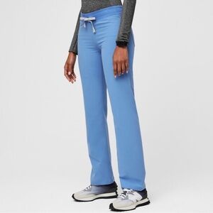Figs Livingston Basic scrub pants in Ceil Blue